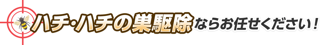 ハチ・蜂の巣駆除ならお任せください！