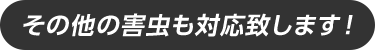その他の害虫も対応致します！