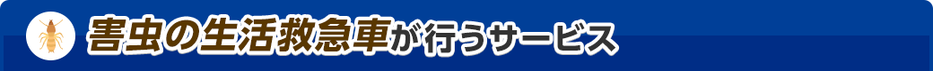害虫の生活救急車が行うサービス